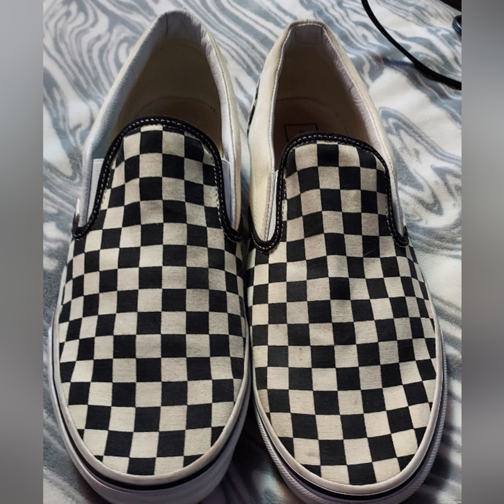 Black and white checkered vans